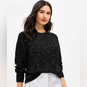 Loft Black Sequin Sweater